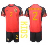 Belgien Toby Alderweireld #2 Hjemmebanesæt Børn VM 2022 Kortærmet (+ Korte bukser)